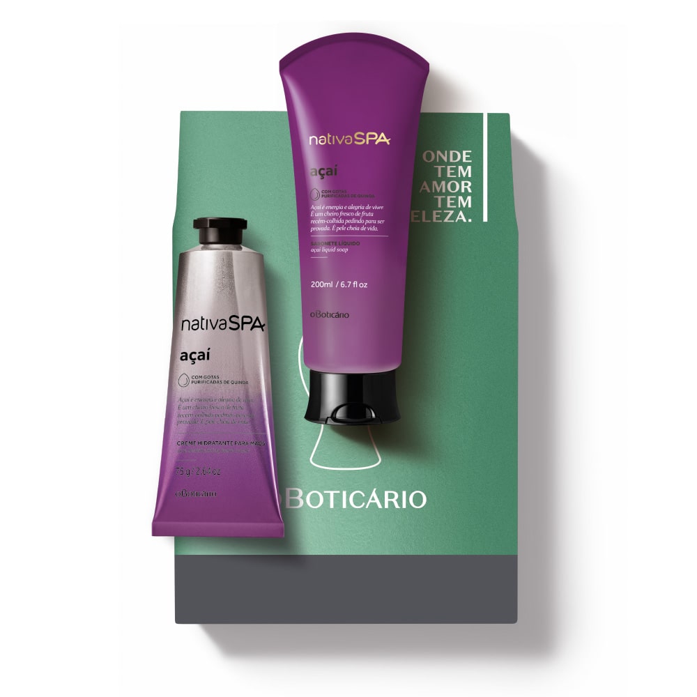 Kit de Dia da Mãe Cuidado Mãos Nativa SPA Açaí
