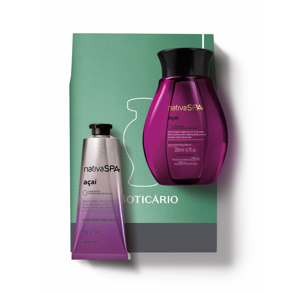 Kit de Dia da Mãe Hidratação Óleo Nativa SPA Açaí