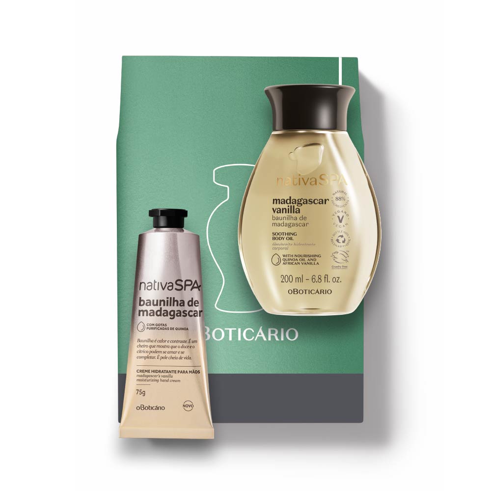 Kit de Dia da Mãe Hidratação Óleo Nativa SPA Baunilha de Madagascar