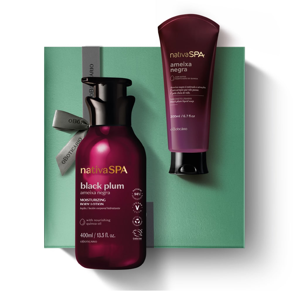 Kit de Dia da Mãe Cuidado Loção Nativa SPA Ameixa Negra