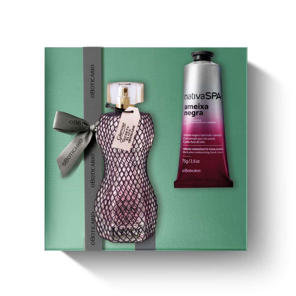 Kit de Dia da Mãe Perfume Glamour Secrets Black