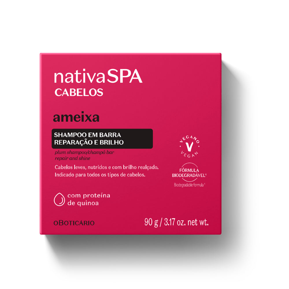 Shampoo Sólido Nativa Spa Ameixa, 90g