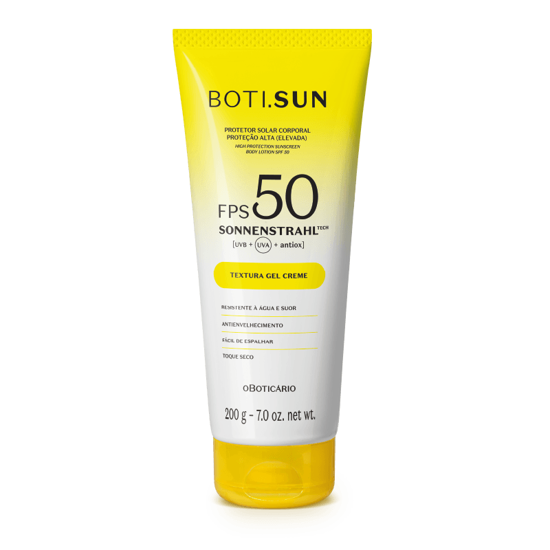 Boti.Sun Protetor Solar Corporal Gel Creme FPS50, 200g