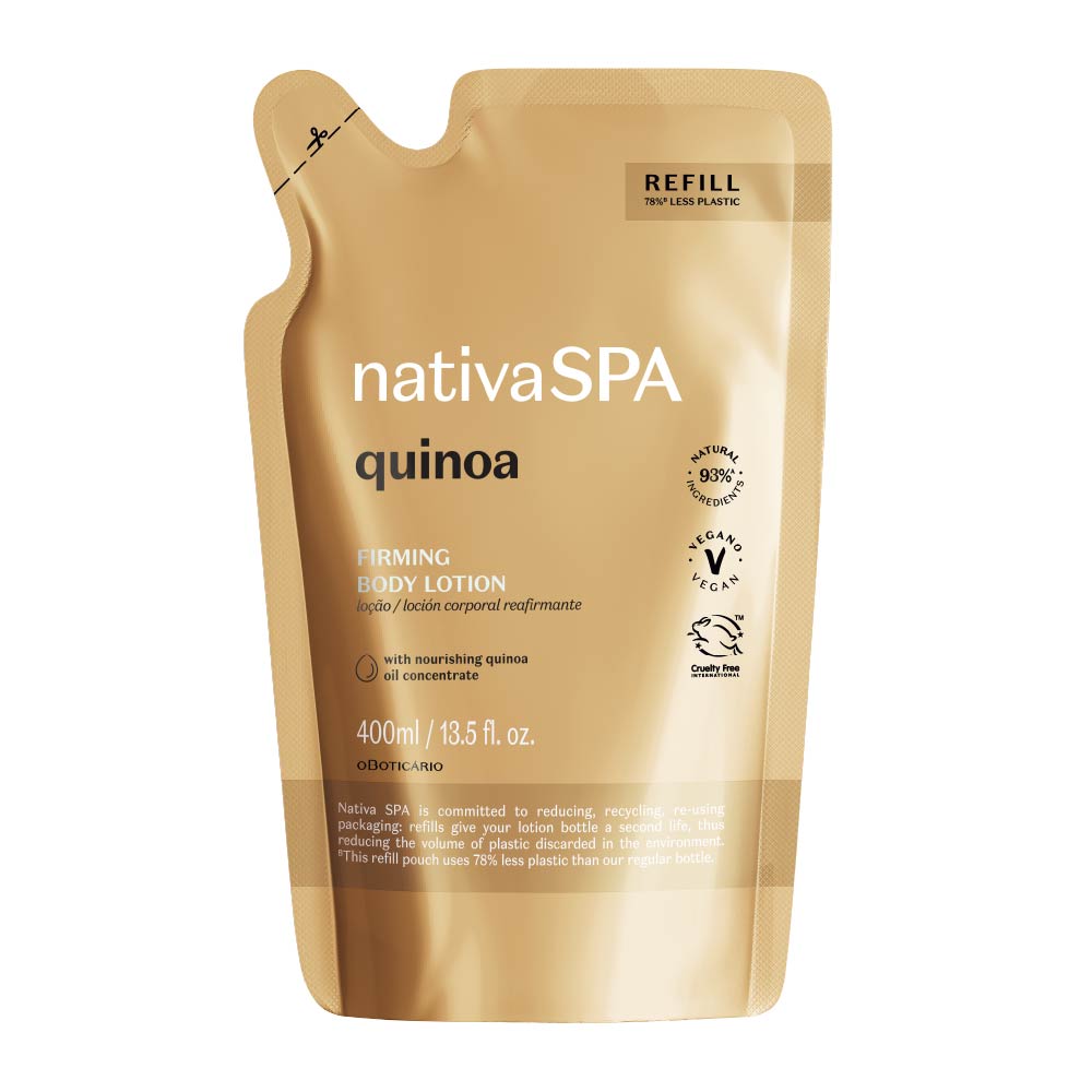 Refil Loção Hidratante Corporal Nativa SPA Quinoa, 400ml