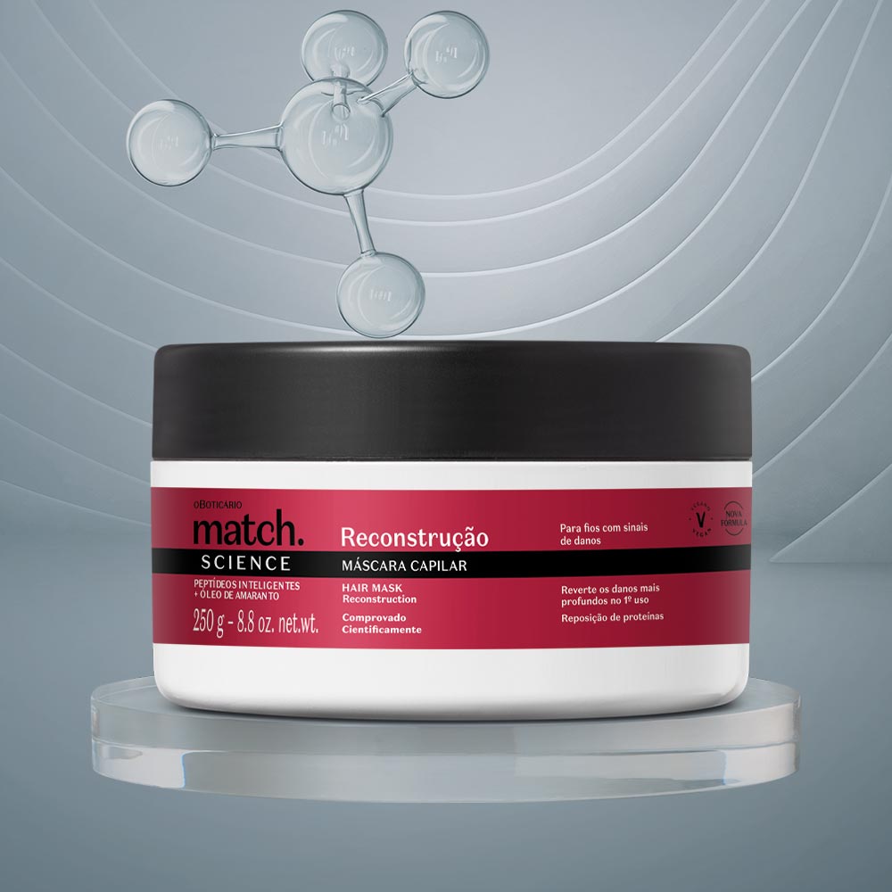 Máscara Capilar Match Science Reconstrução, 250g