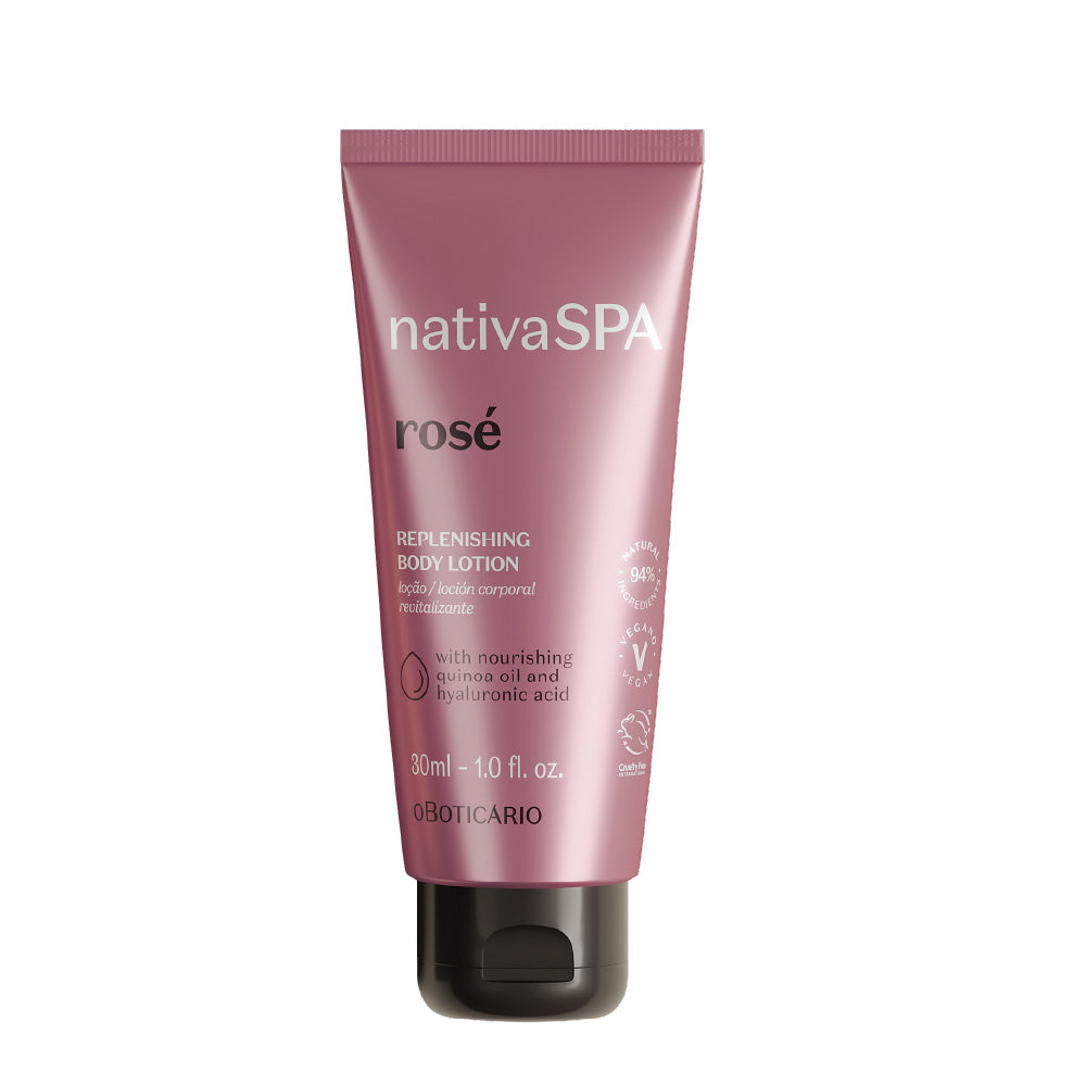 Mini Loção Revitalizante Corporal Nativa Spa Rosé, 30ml