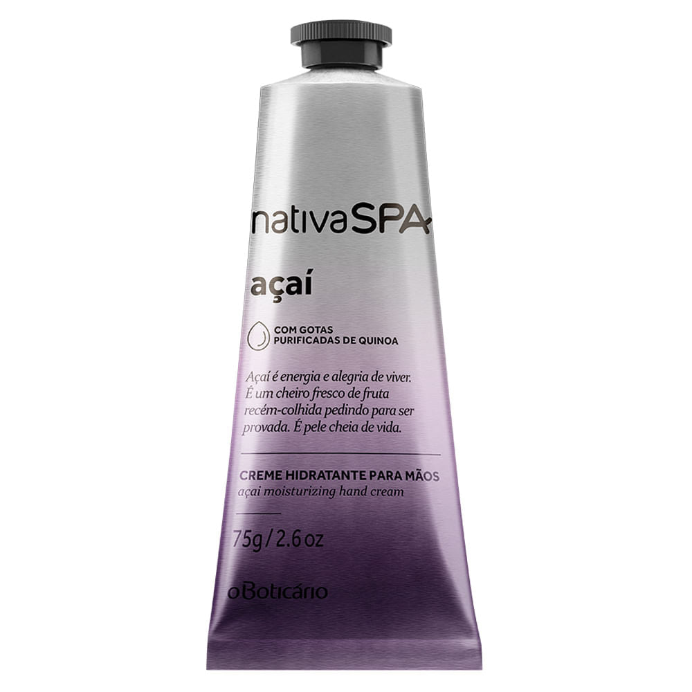 Creme de Mãos Nativa Spa Açaí, 75g