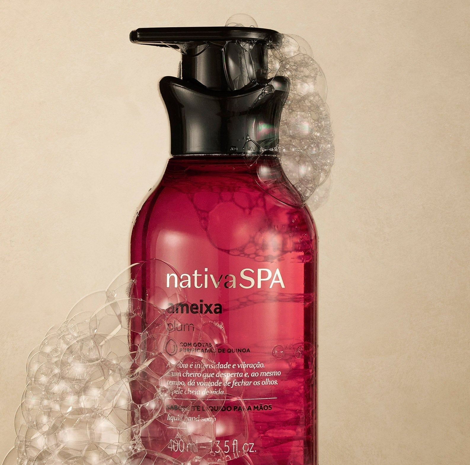 Sabonete Líquido Mãos Nativa SPA Ameixa, 400ml