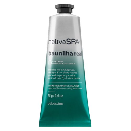 Creme Hidratante de Mãos Nativa SPA Baunilha Real, 75g