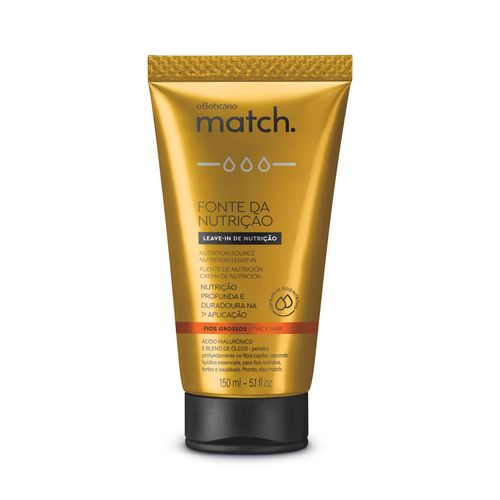 Creme para Pentear Cabelos Grossos Match Fonte de Nutrição, 150ml