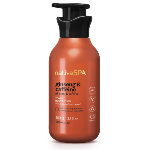 Loção Hidratante Corporal Nativa SPA Ginseng & Cafeína, 400ml