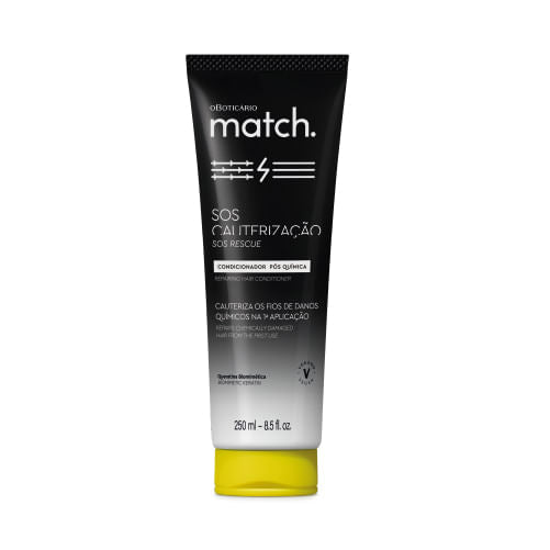 Condicionador Pós-Química Match SOS Cauterização, 250ml