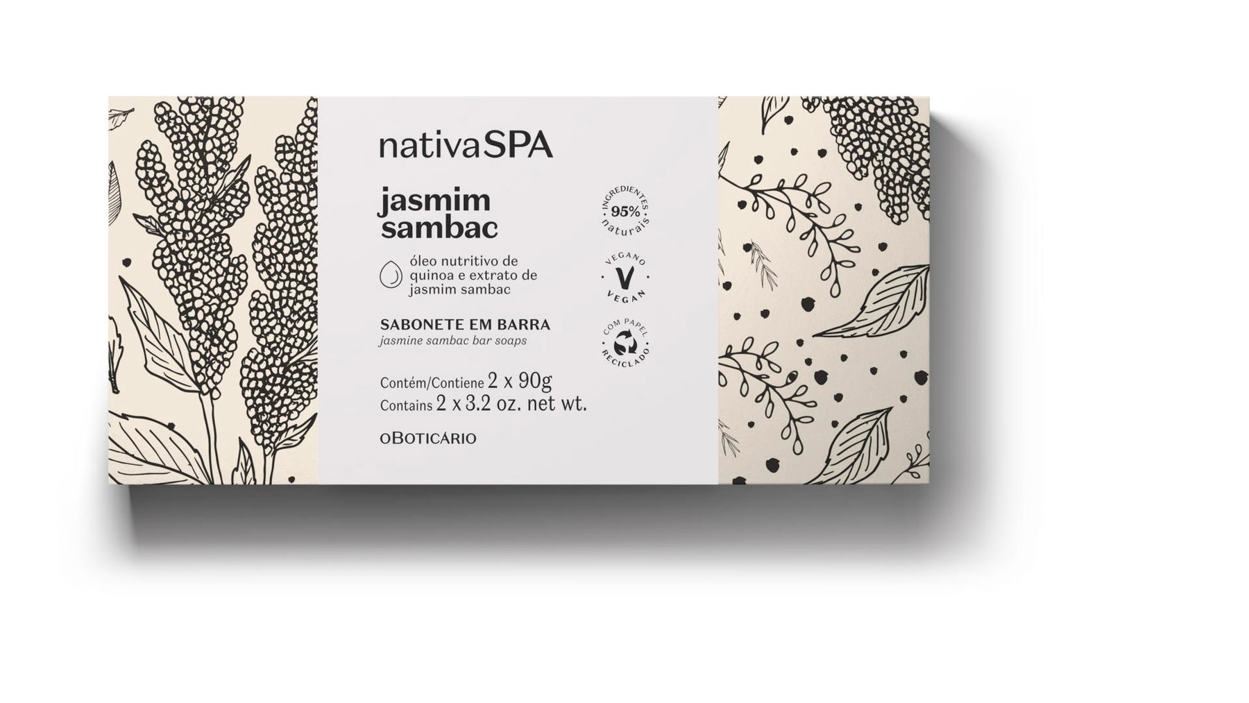 Sabonete em Barra Nativa SPA Jasmim Sambac, 2x90g