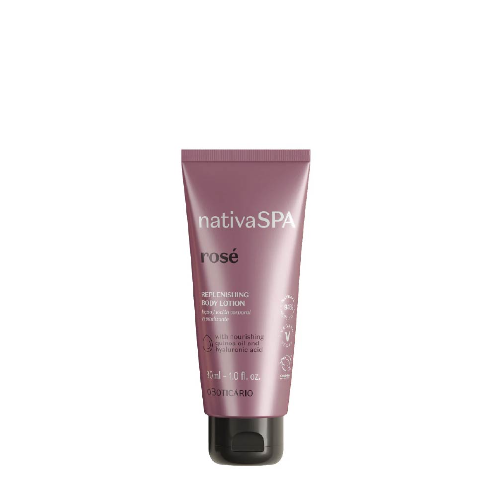 Mini Loção Revitalizante Corporal Nativa Spa Rosé, 30ml