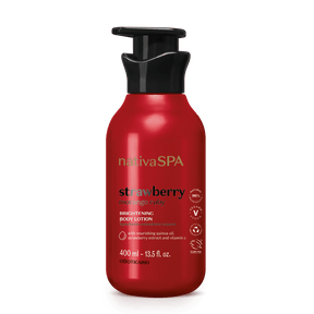 Loção Corporal Hidratante Nativa Spa Morango Ruby, 400ml