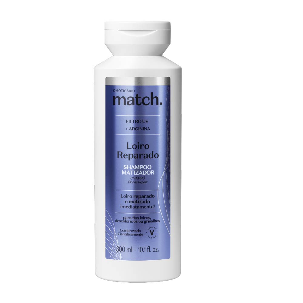 Shampoo Matizador Match Loiro Reparado, 300ml