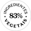 83% ingredientes vegetais