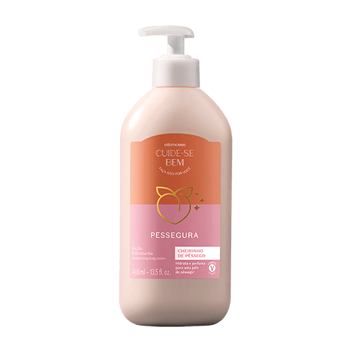 Loção Hidratante Corporal Cuide-se Bem Pessegura, 400ml