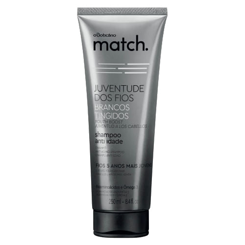 Shampoo Anti-Idade Brancos Pintados Match Juventude dos Fios, 250ml
