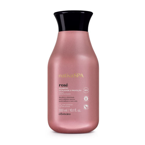 Shampoo Vitalidade e Proteção Nativa Spa Rosé, 300ml