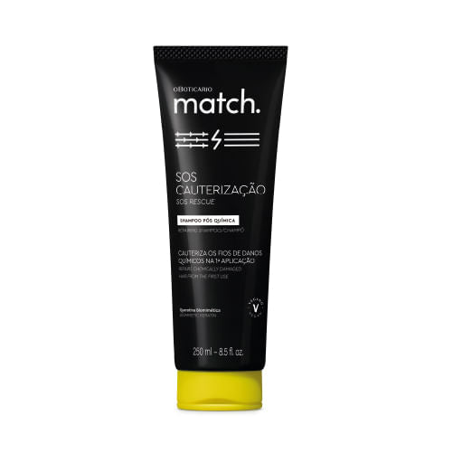 Shampoo Pós-Química Match SOS Cauterização, 250ml